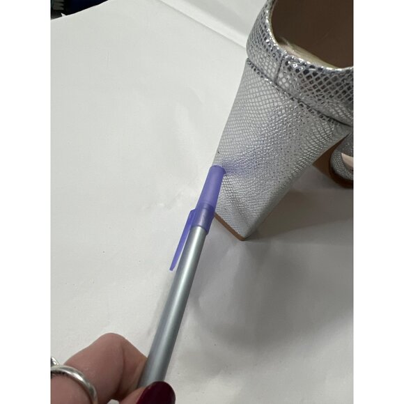 42 Gold Linx Silver Heels Size 9.5 - Picture 8 of 13